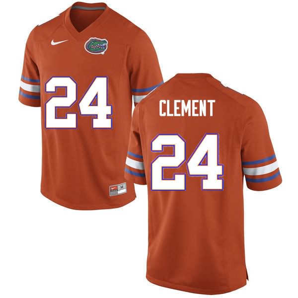 Men's NCAA Florida Gators Iverson Clement #24 Stitched Authentic Nike Orange College Football Jersey EXF2365NN